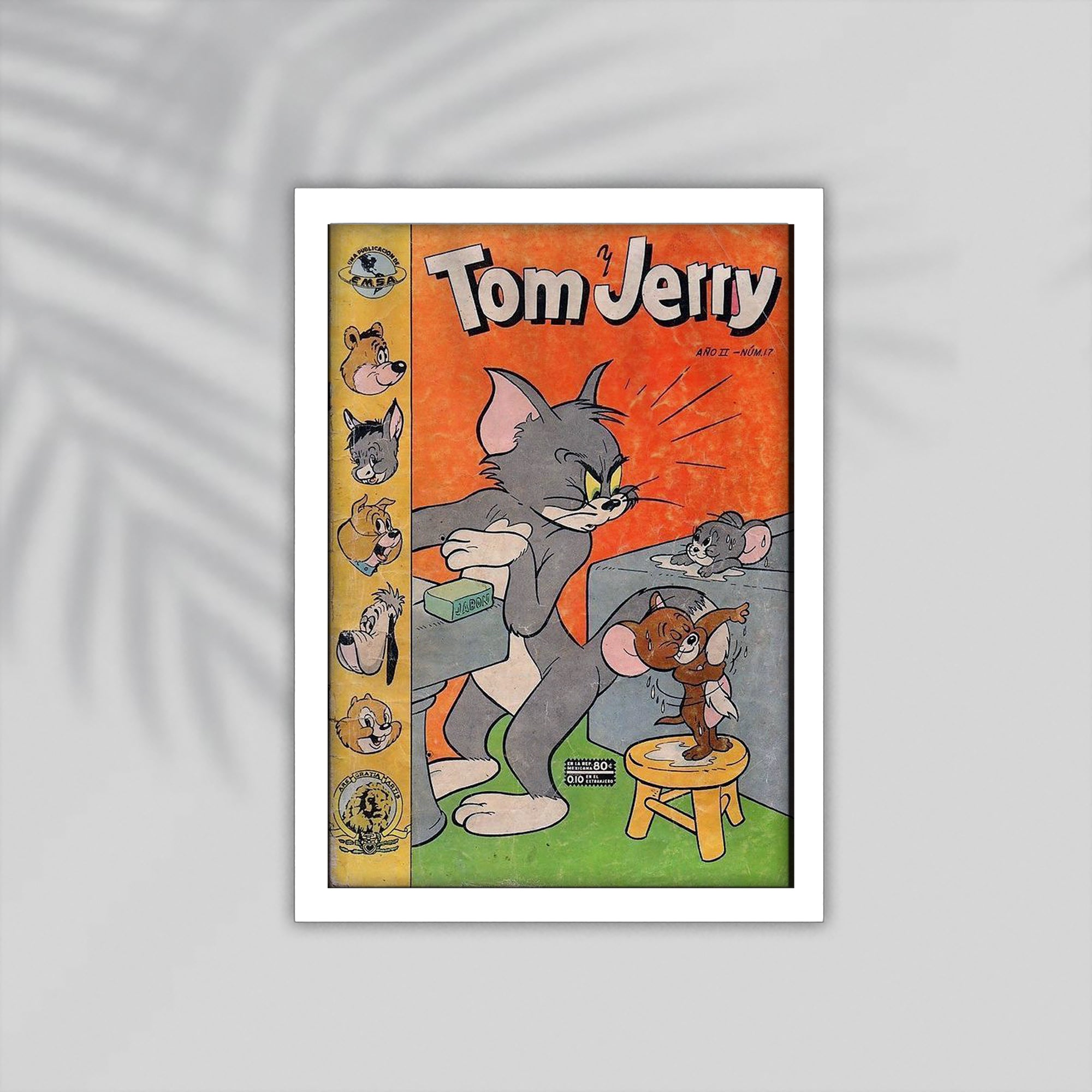 Tom And Jerry Cartoon Framed Poster