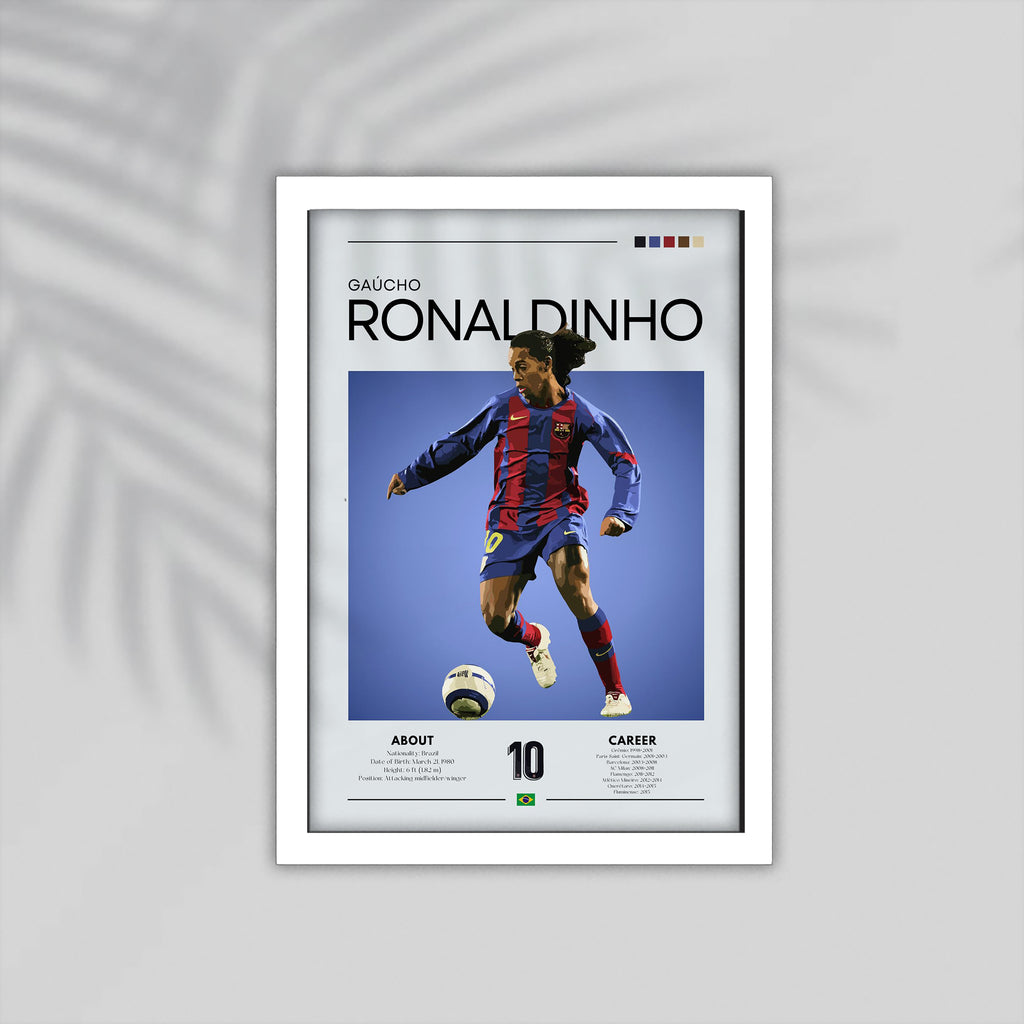 Ronaldinho Football Framed Poster