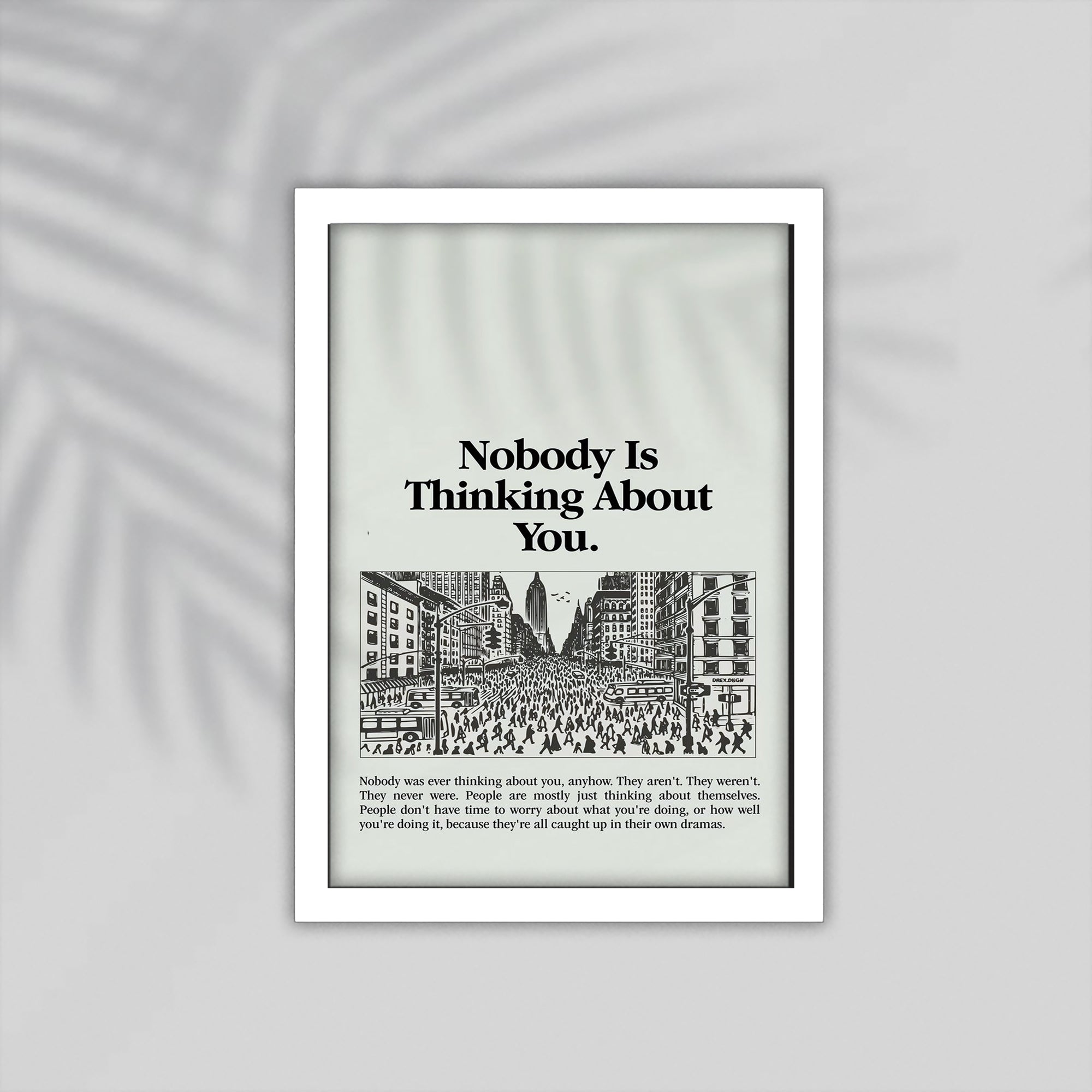 Nobady English Framed Poster