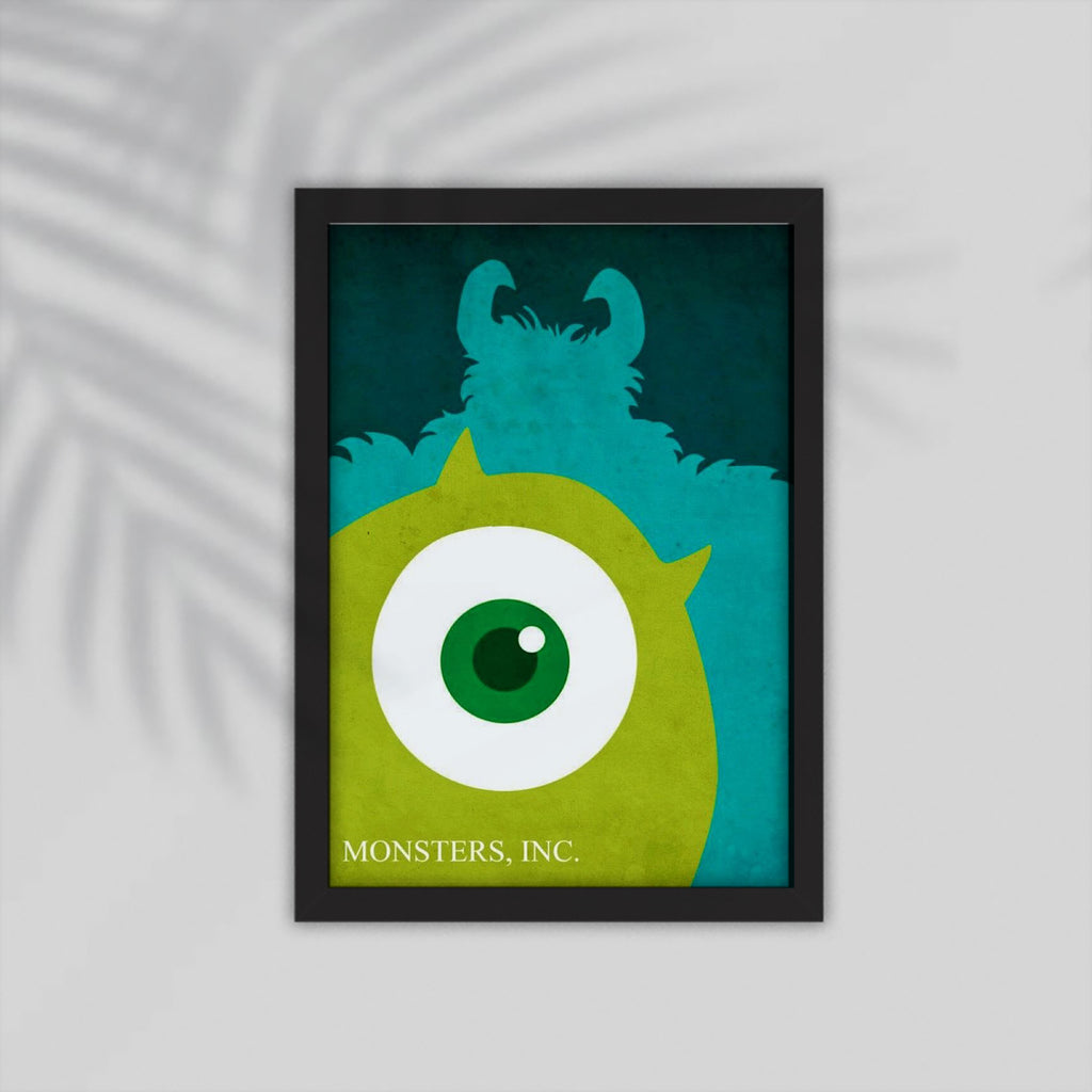 Monster Inc Cartoon Framed Poster
