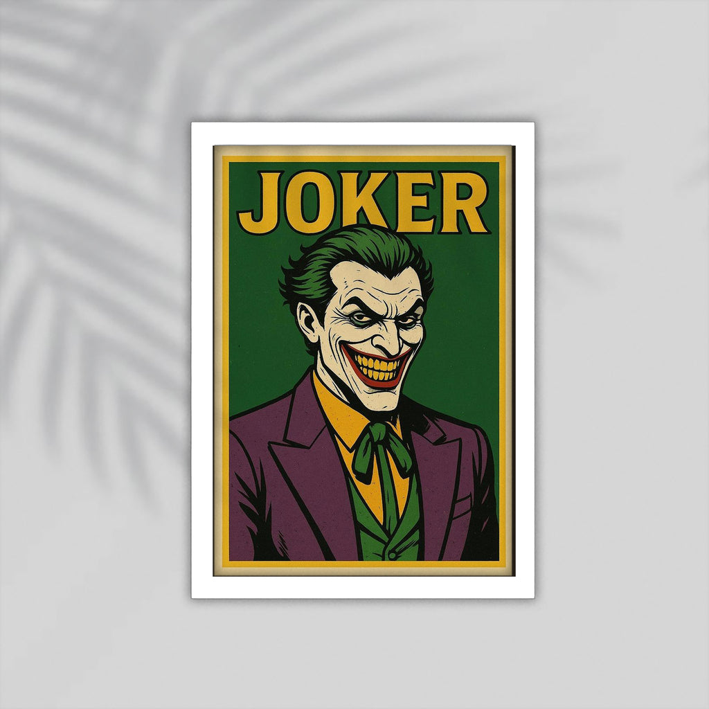 Joker Superhero Framed Poster