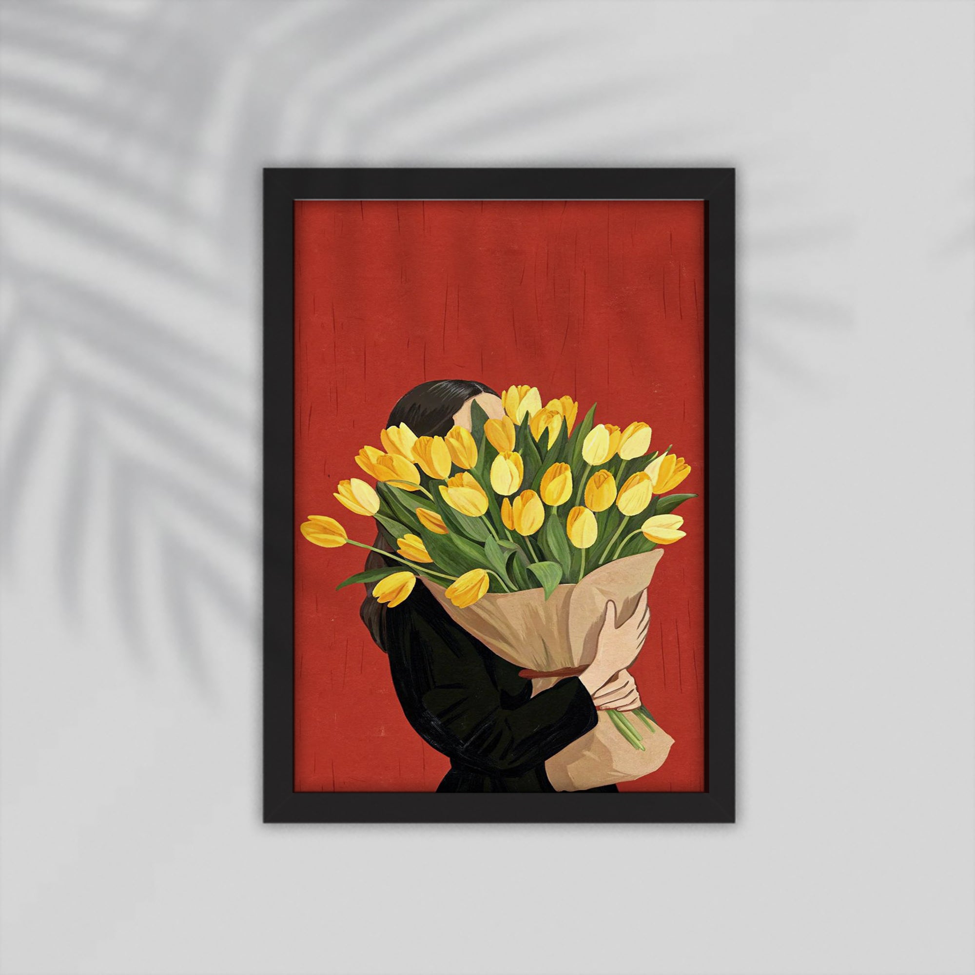 Girl Flower Framed Poster
