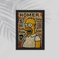 Homer Comic Framed Poster