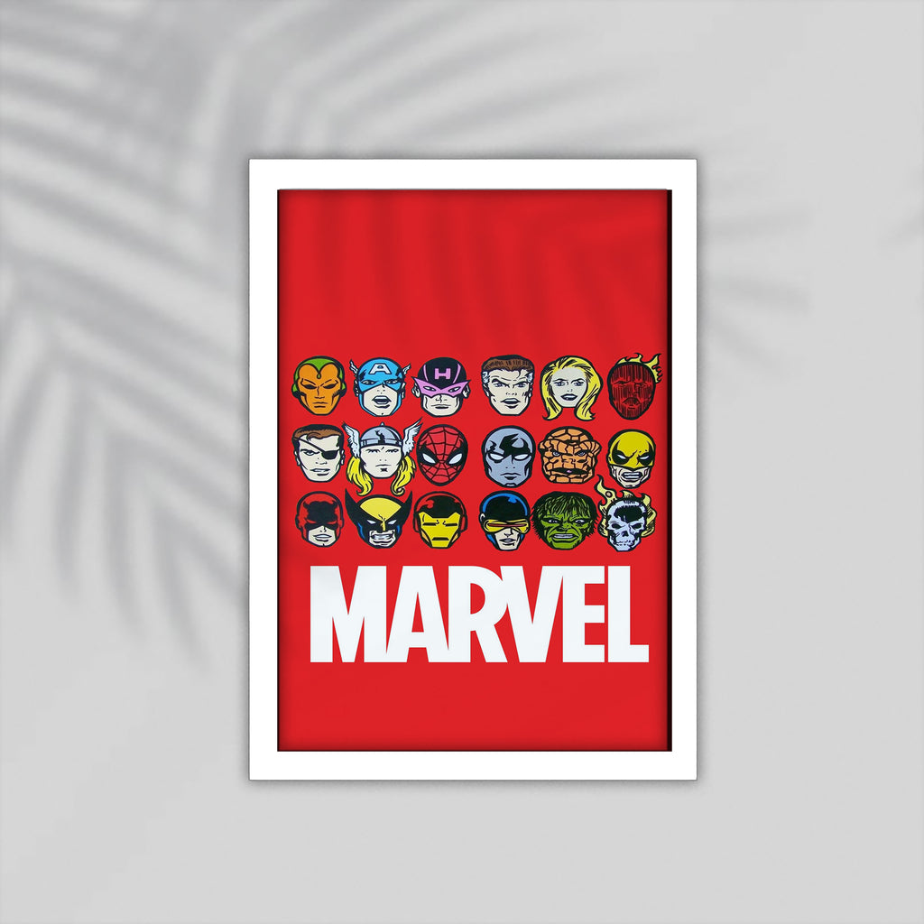 Marvel Superhero Framed Poster