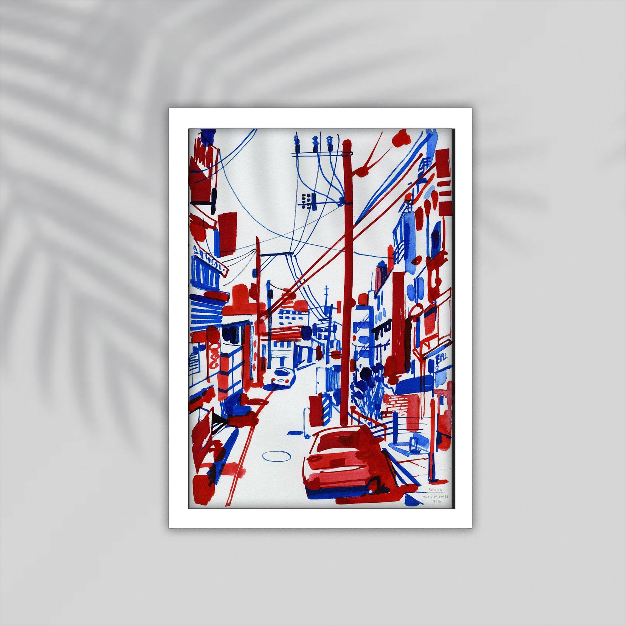 City Simple drawings Framed Poster
