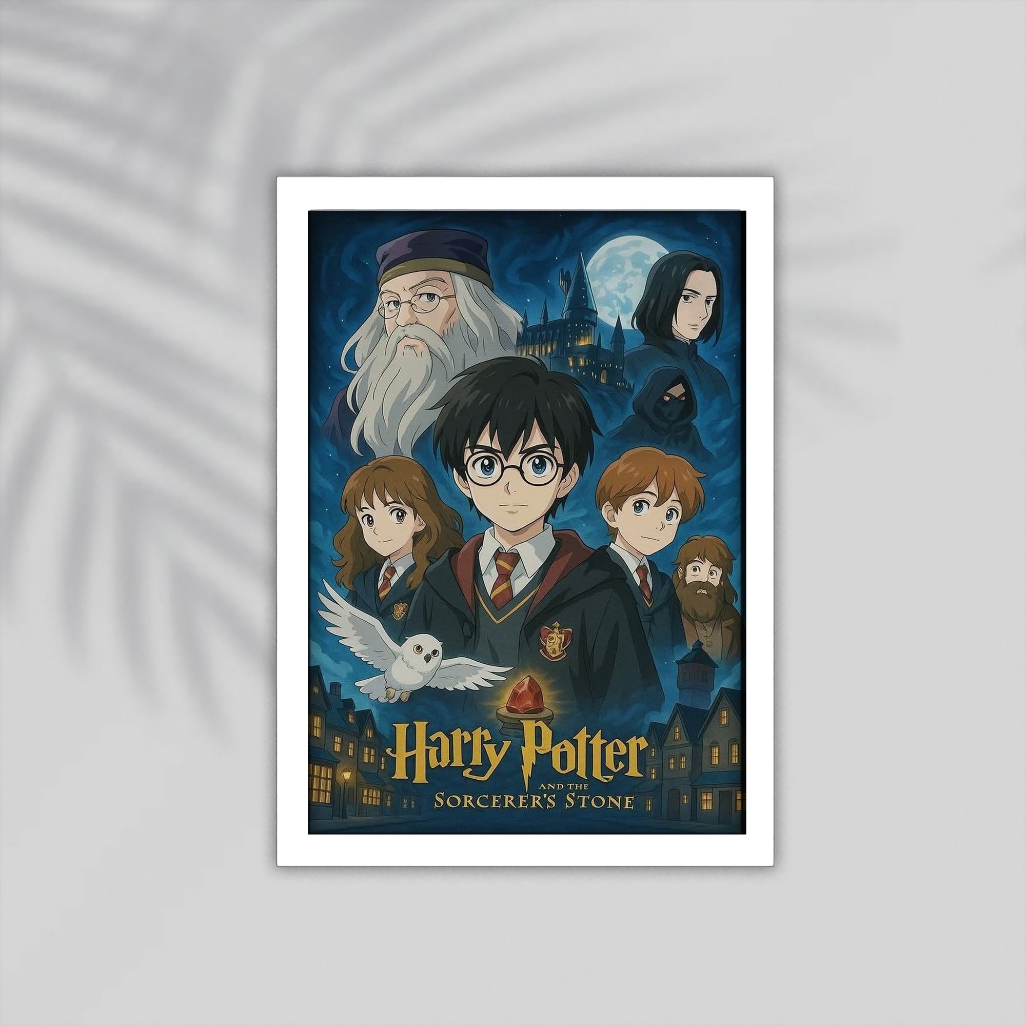 Harry Potter Cartoon Framed Poster