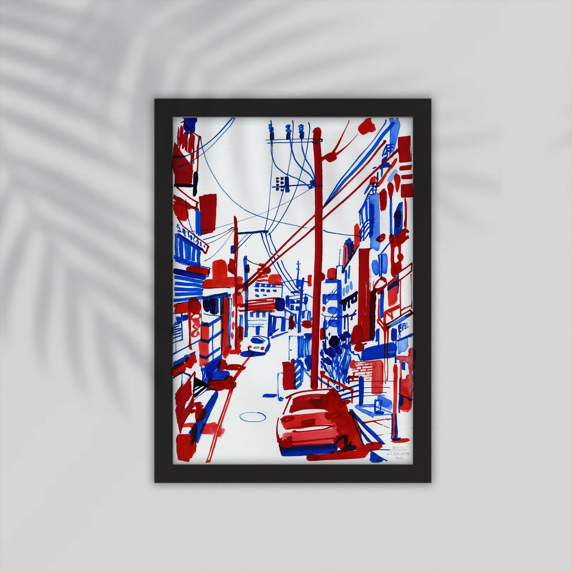 City Simple drawings Framed Poster