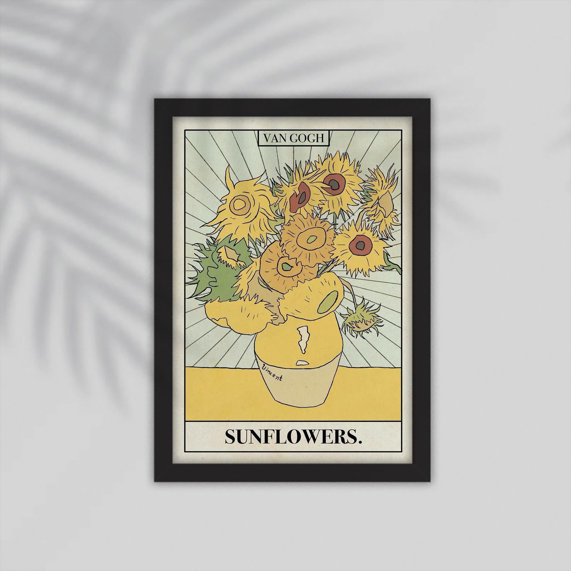 Sun Flower Art Framed Poster