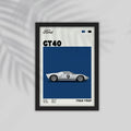 GT40 Car Framed Poster