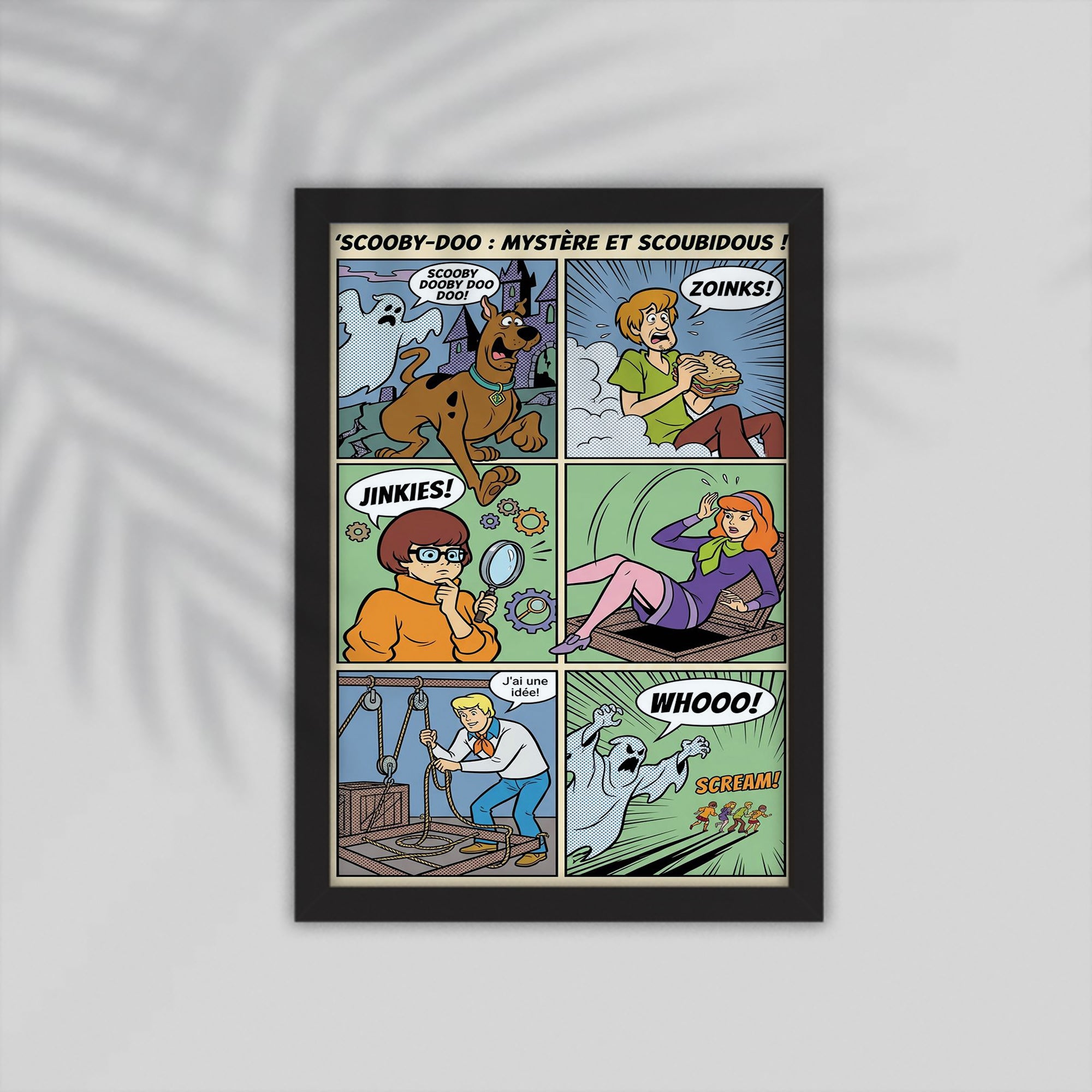 Scoopy Doo Comic Framed Poster