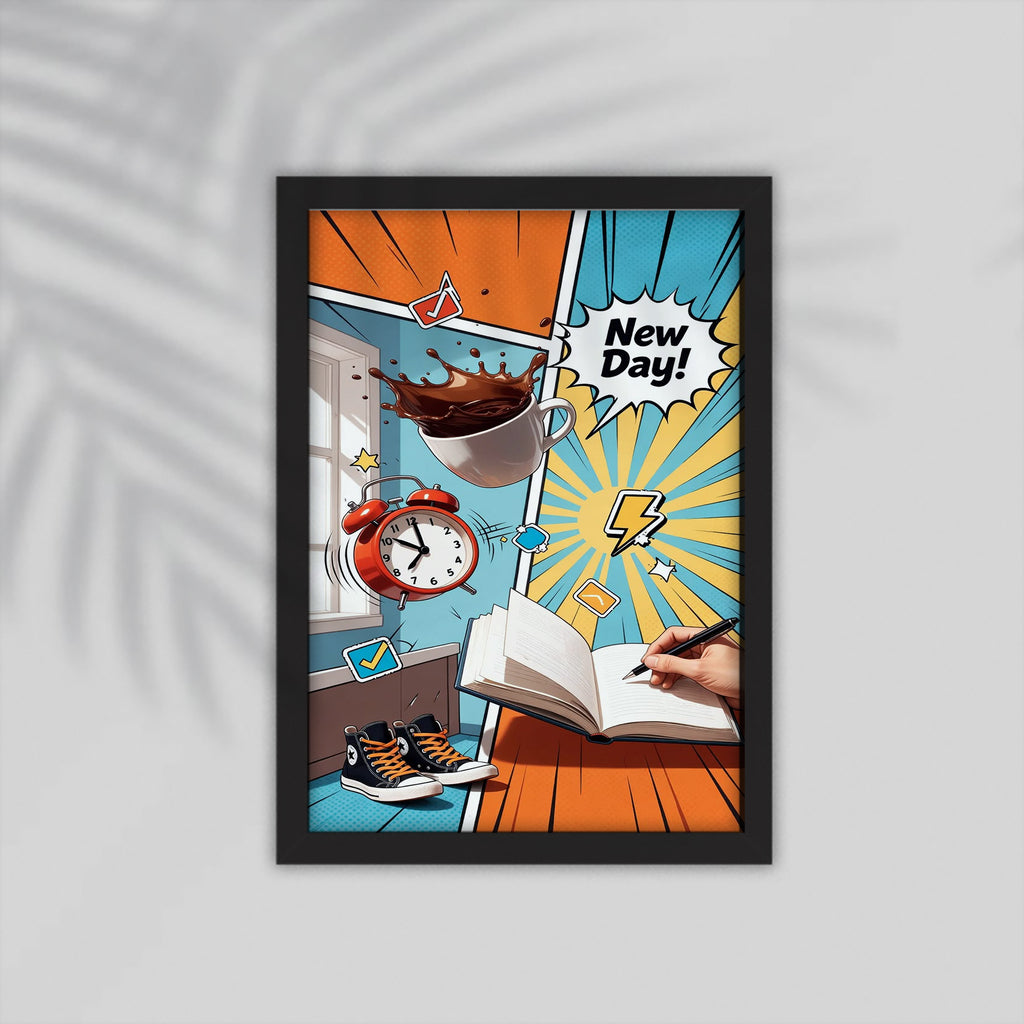 New Day Comic Framed Poster