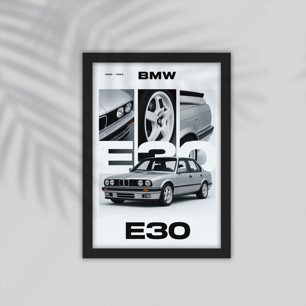 E30 Car Framed Poster