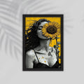 GirlFlower Art Framed Poster