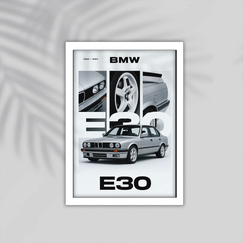 E30 Car Framed Poster