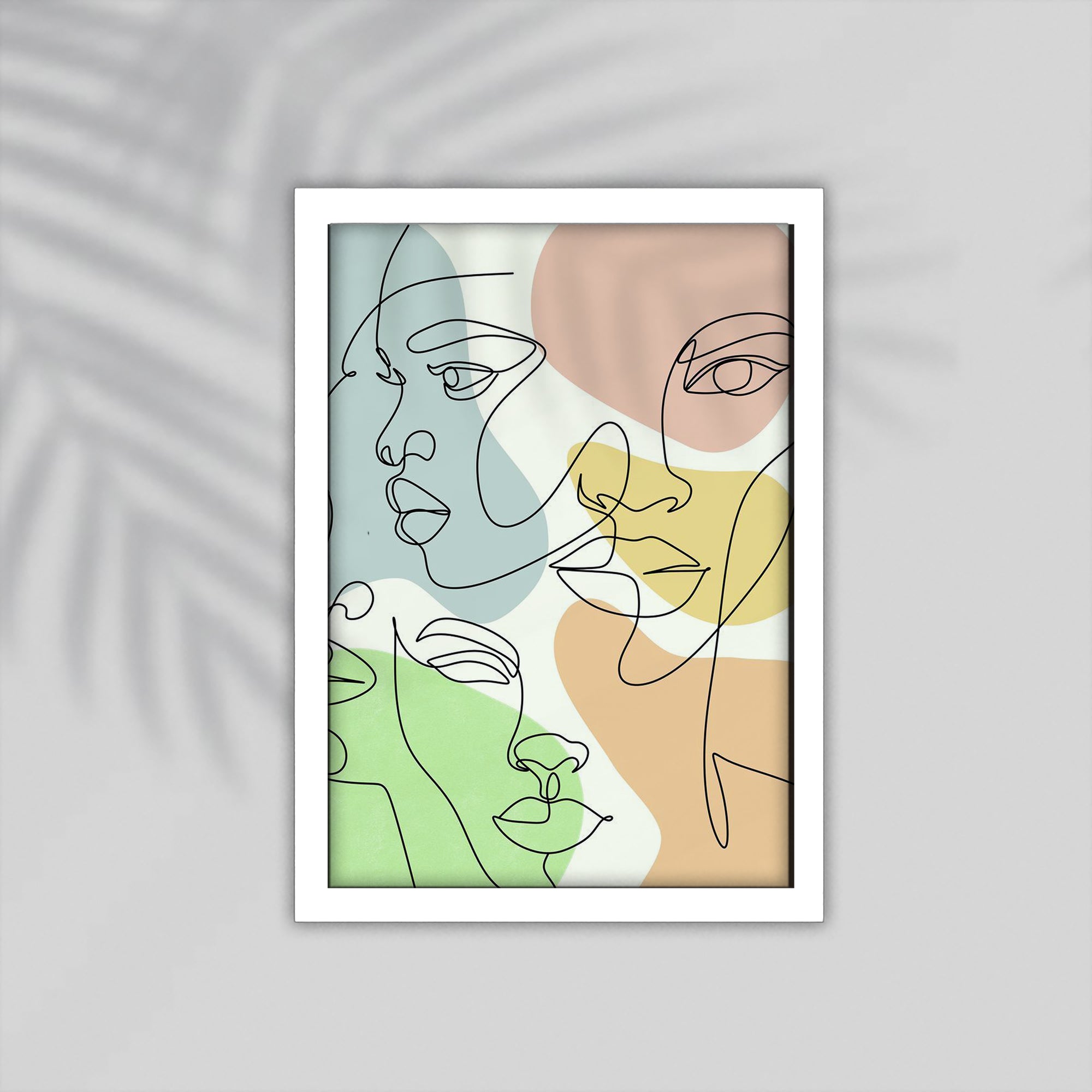 Faces Simple drawings Framed Poster
