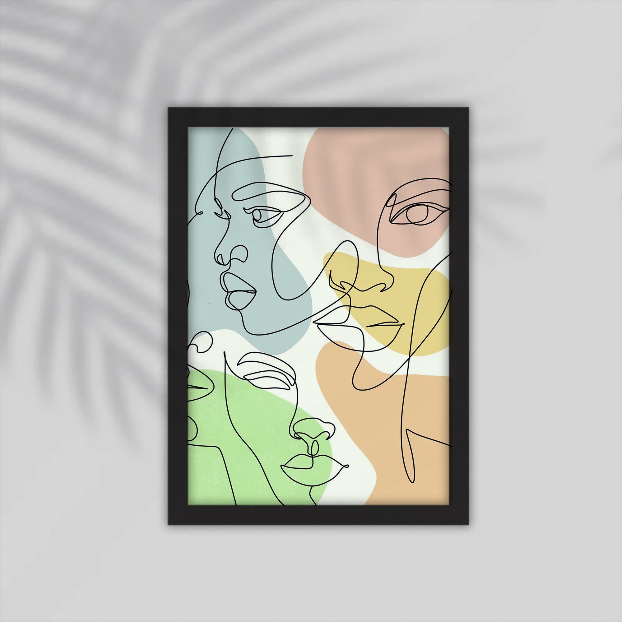 Faces Simple drawings Framed Poster