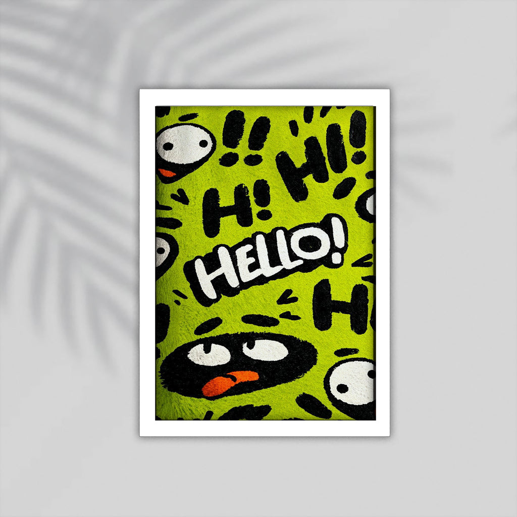Hello Comic Framed Poster