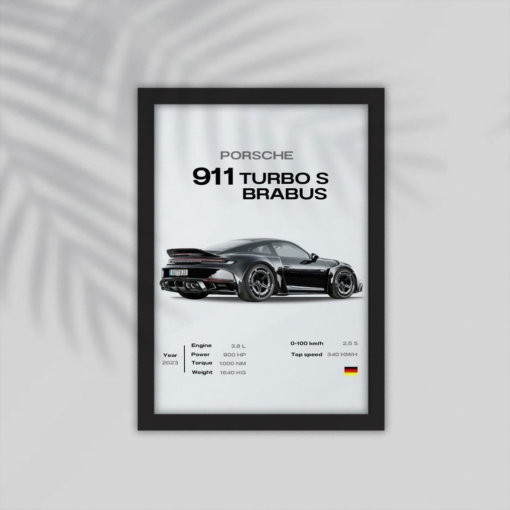 911 Turbo Car Framed Poster