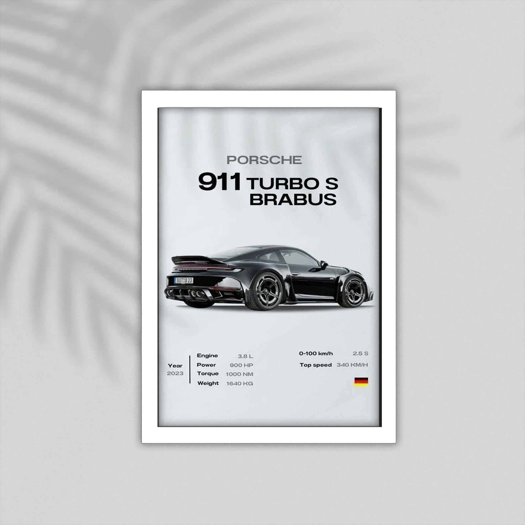 911 Turbo Car Framed Poster