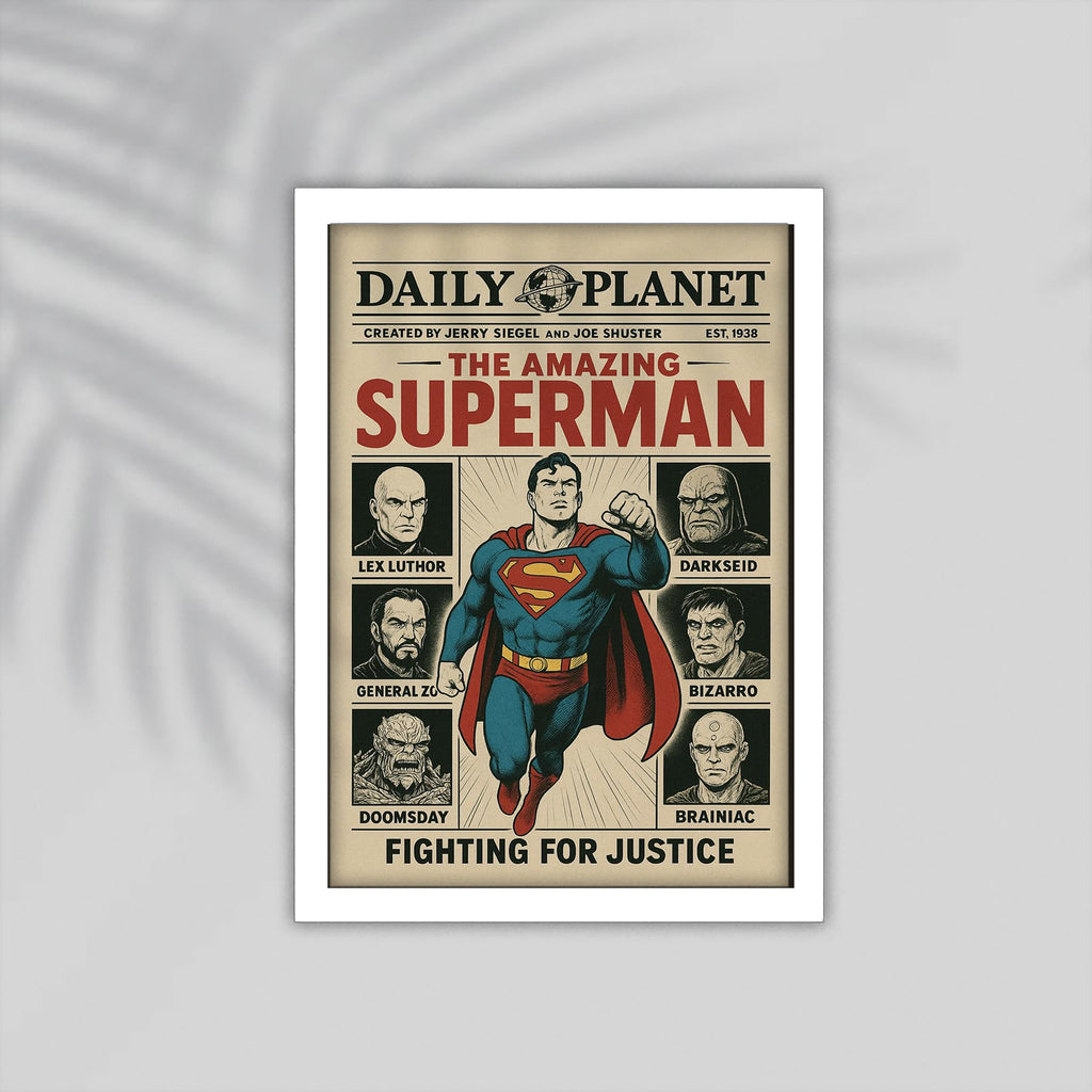Superman Comic Framed Poster