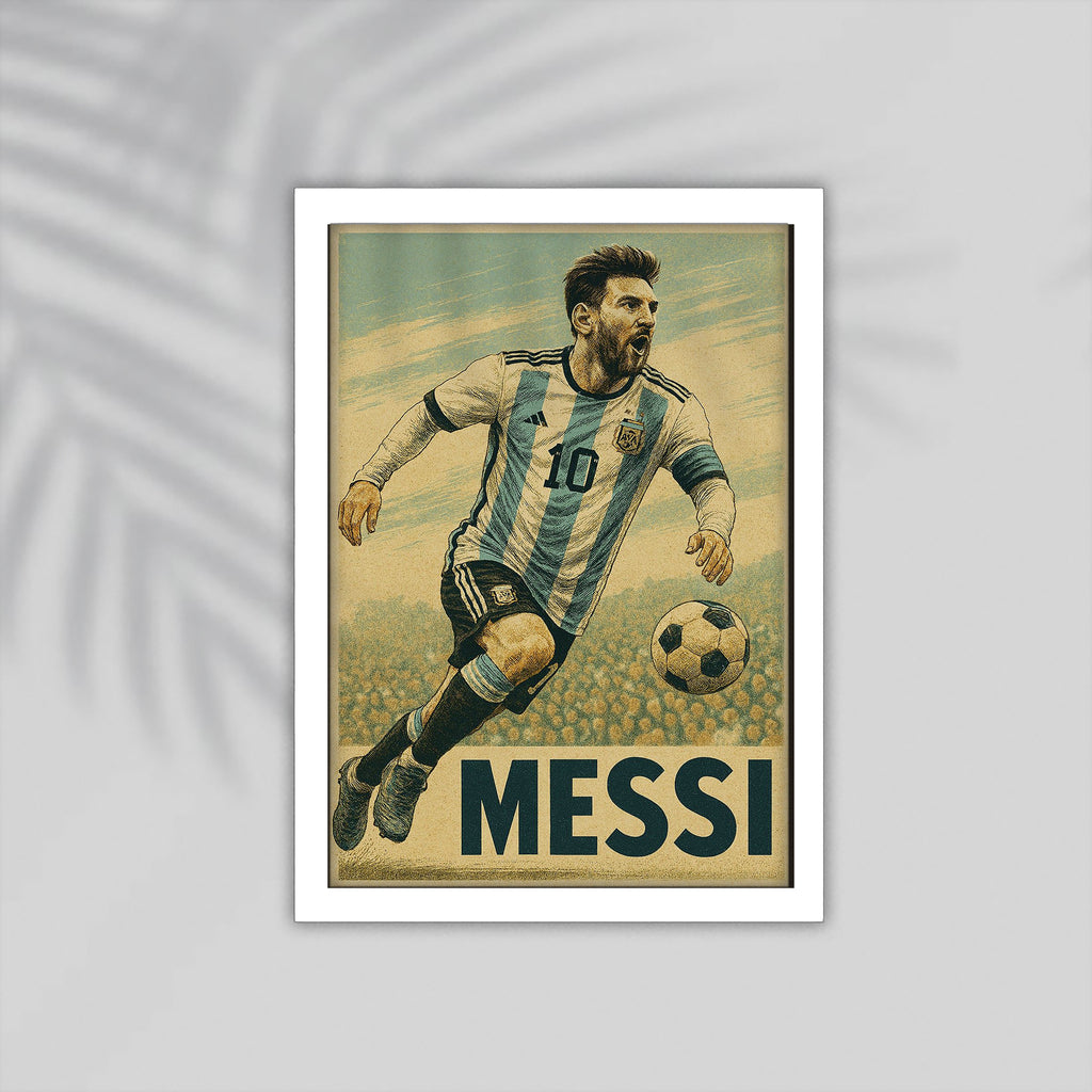 Messi Football Framed Poster