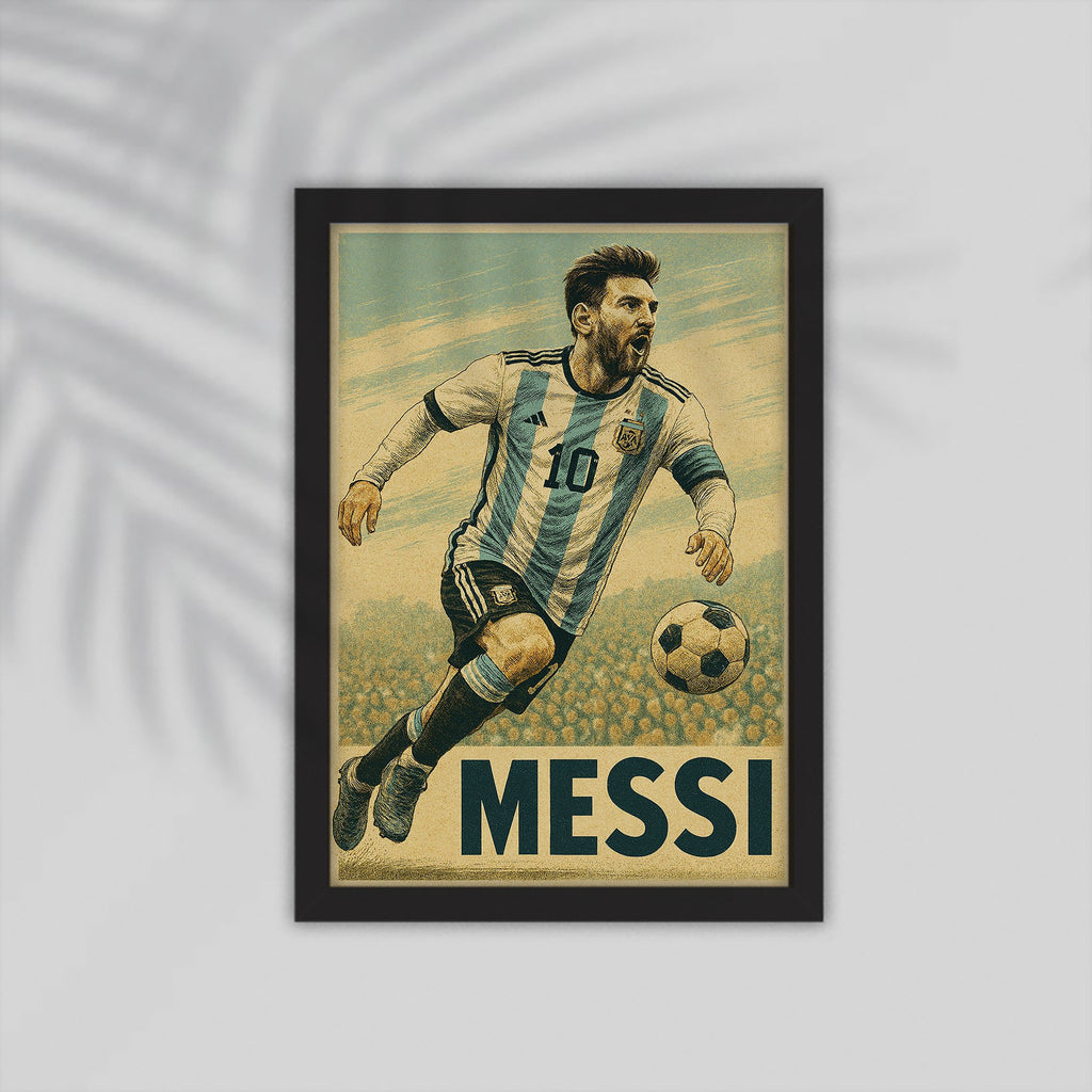 Messi Football Framed Poster