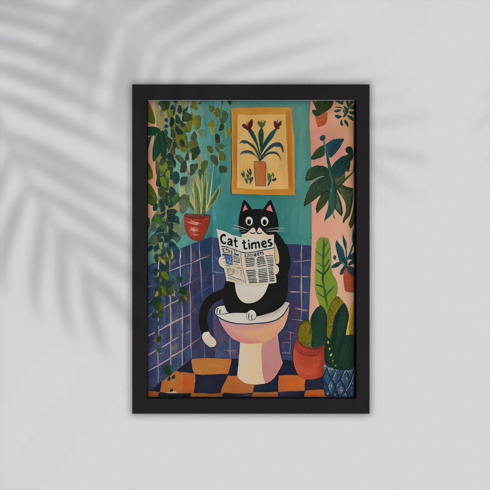 Cat English Framed Poster