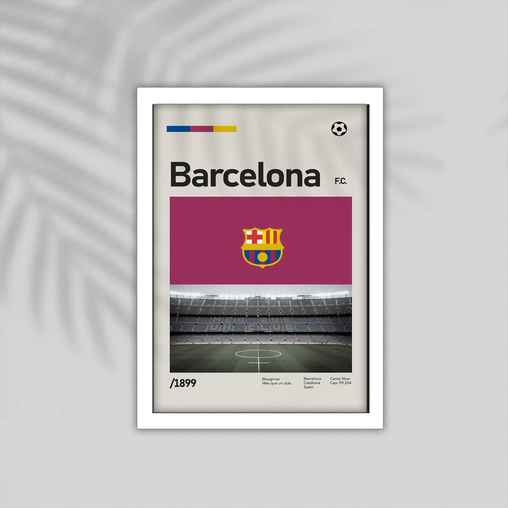 Barca Football Framed Poster