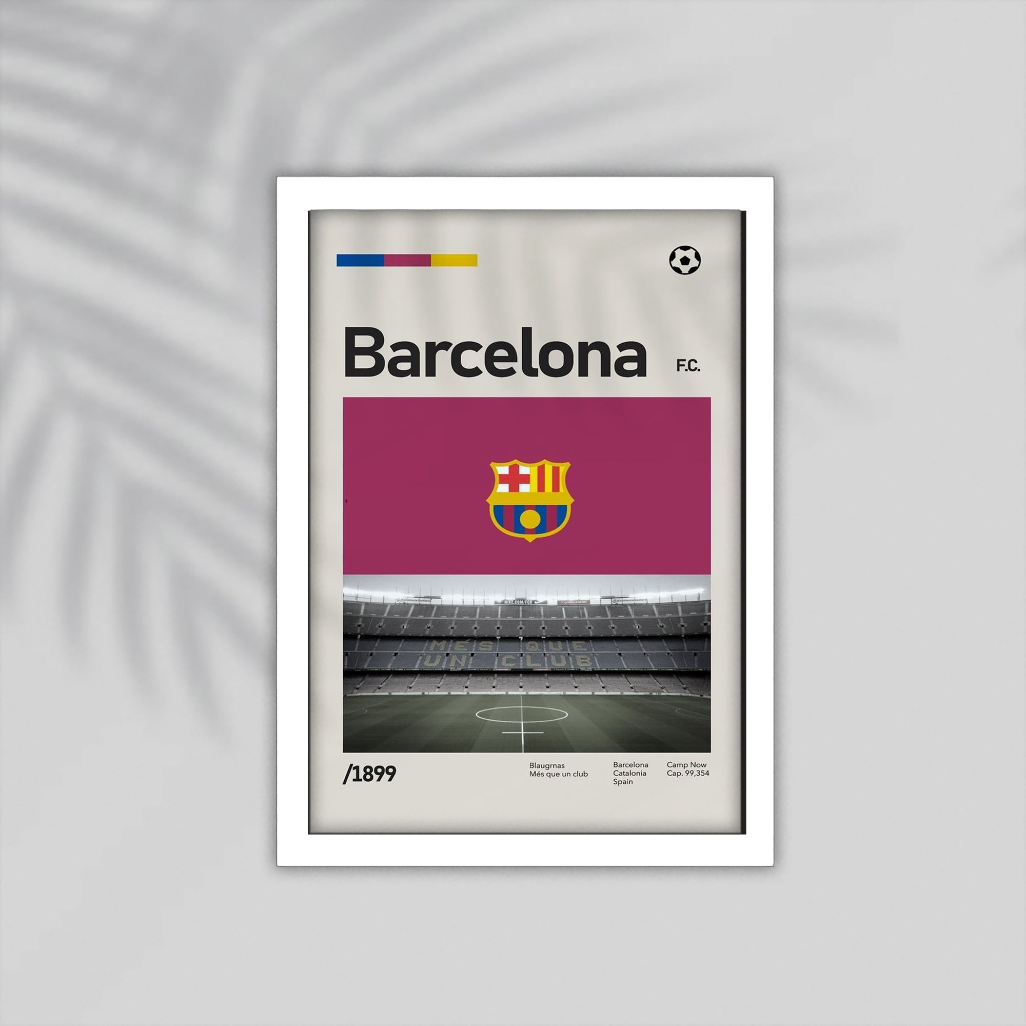 Barca Football Framed Poster