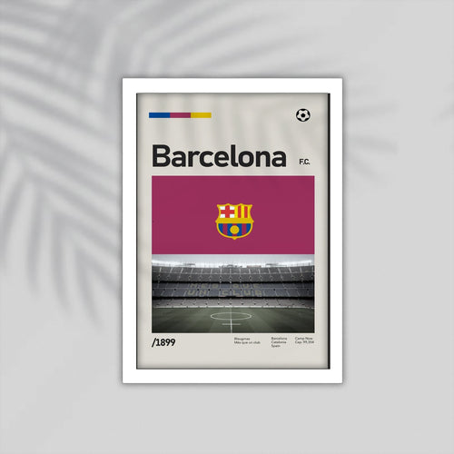 Barca Football Framed Poster