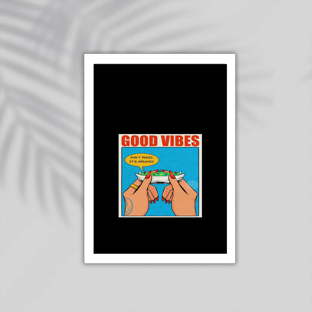 Good Vibes English Framed Poster
