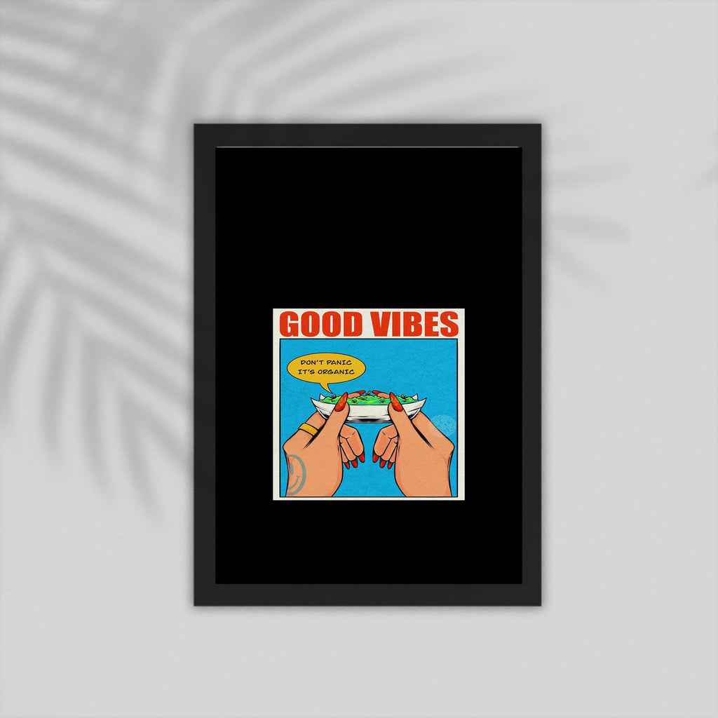 Good Vibes English Framed Poster