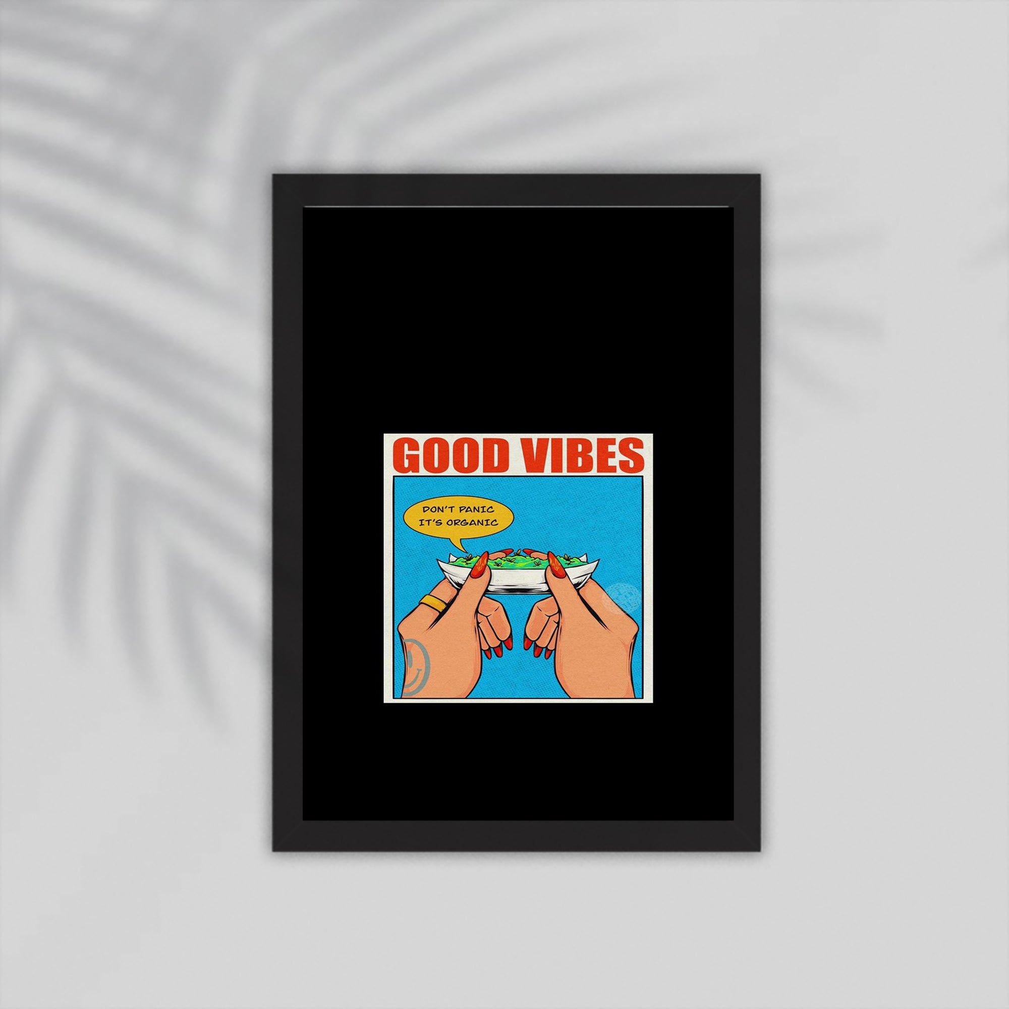 Good Vibes English Framed Poster