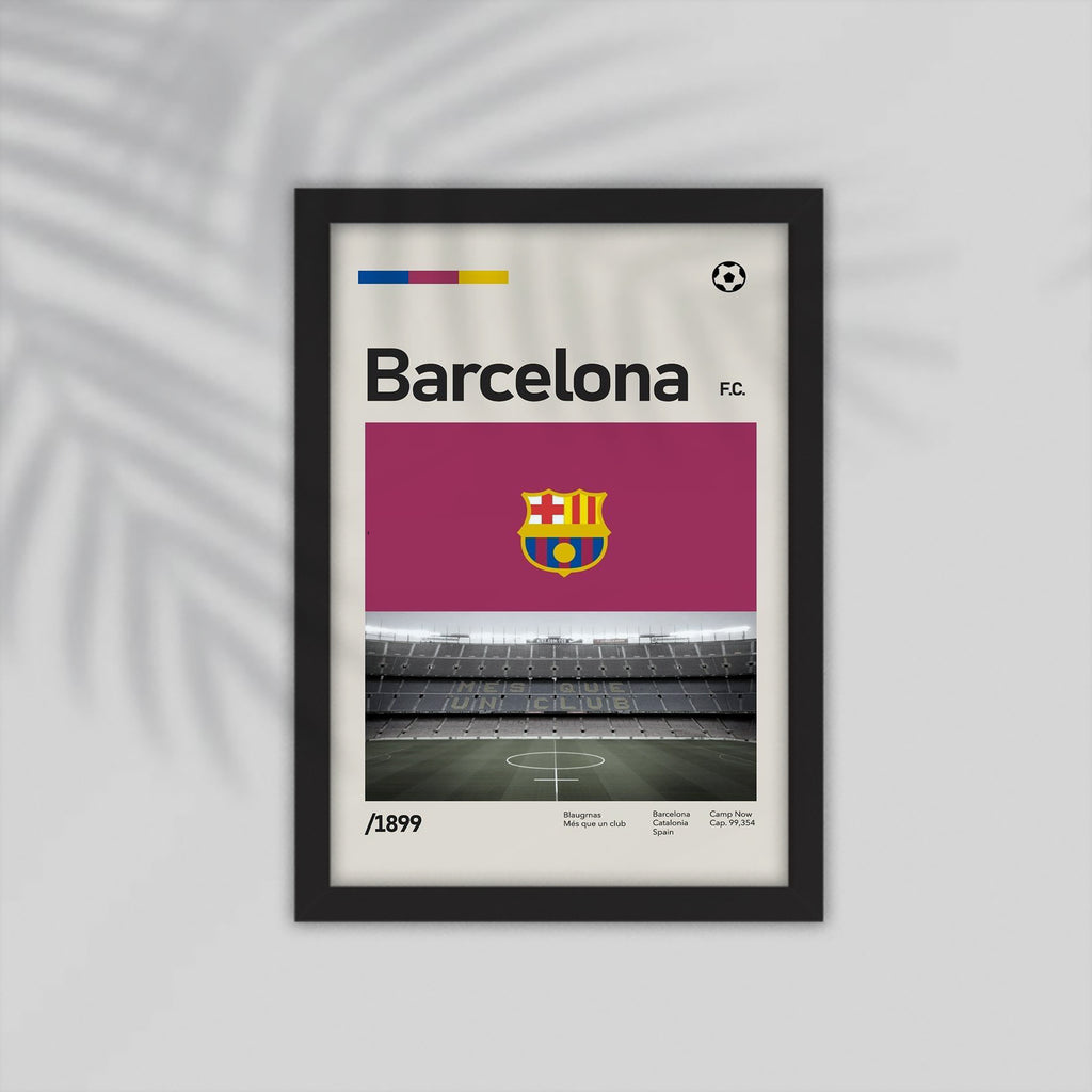 Barca Football Framed Poster