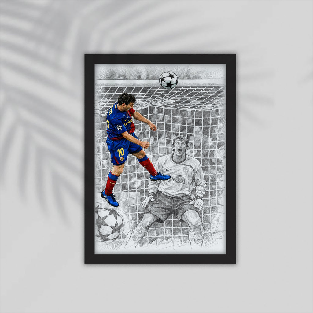 Messi Football Framed Poster
