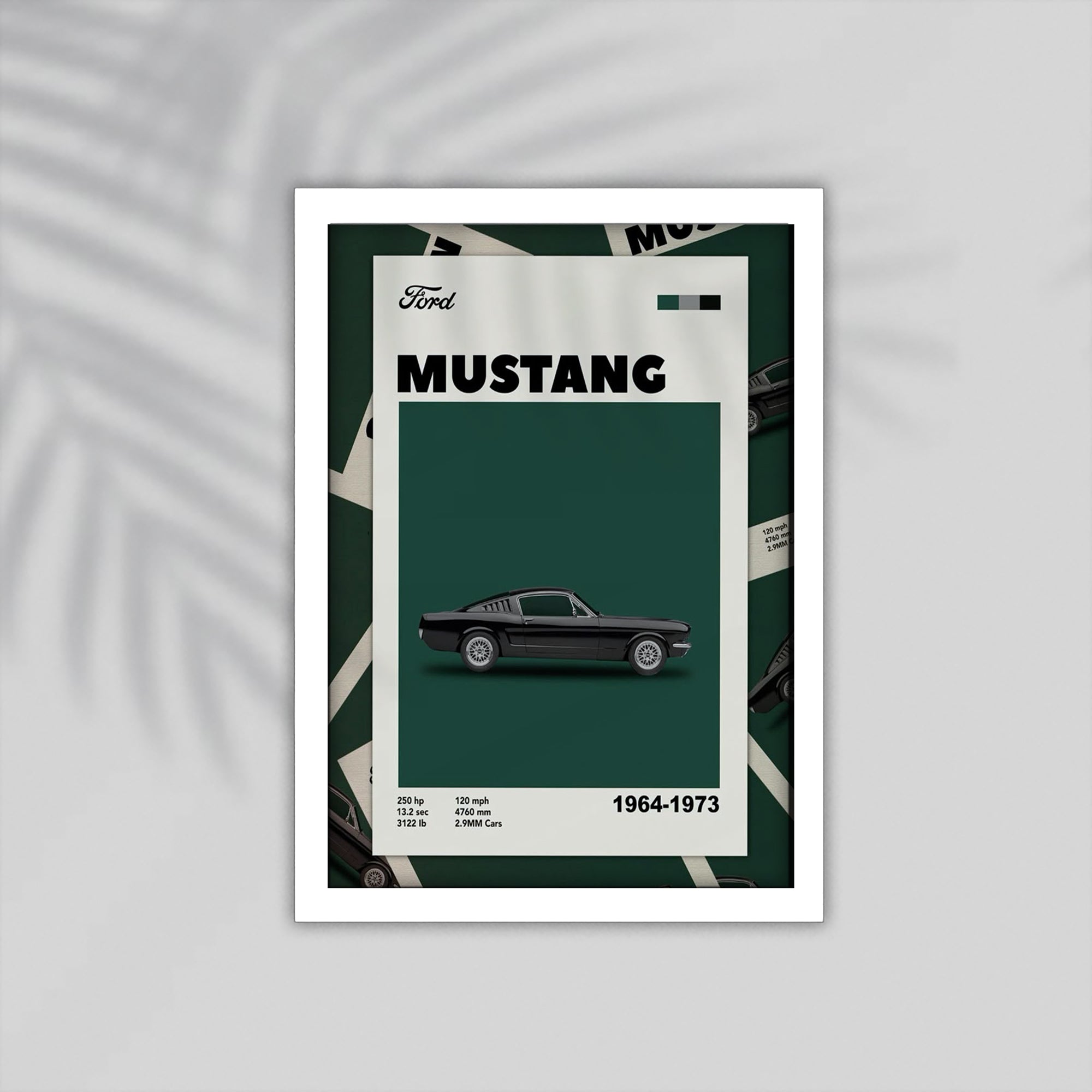 Mustang Car Framed Poster