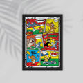 Tom And Jerry Comic Framed Poster