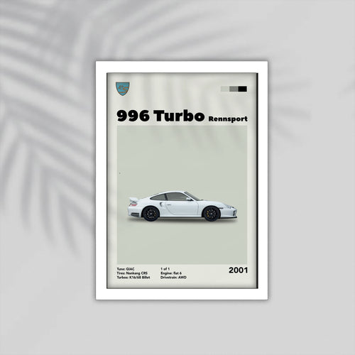 996 Turbo Car Framed Poster