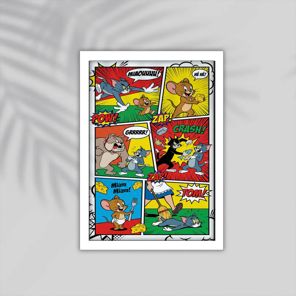 Tom And Jerry Comic Framed Poster
