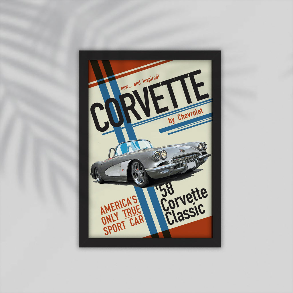 Corvette Car Framed Poster
