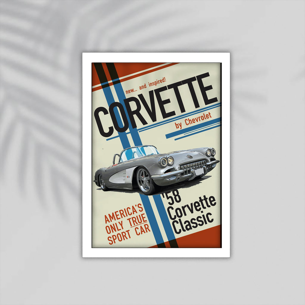 Corvette Car Framed Poster
