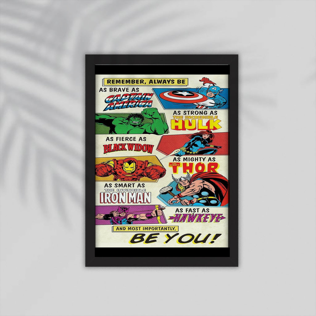 Be You Comic Framed Poster
