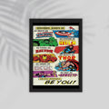 Be You Comic Framed Poster