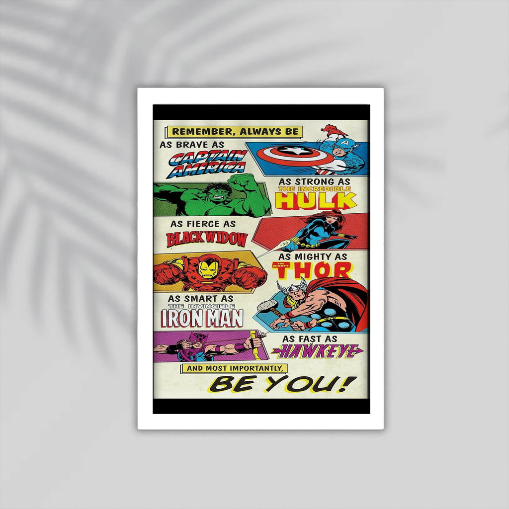 Be You Comic Framed Poster