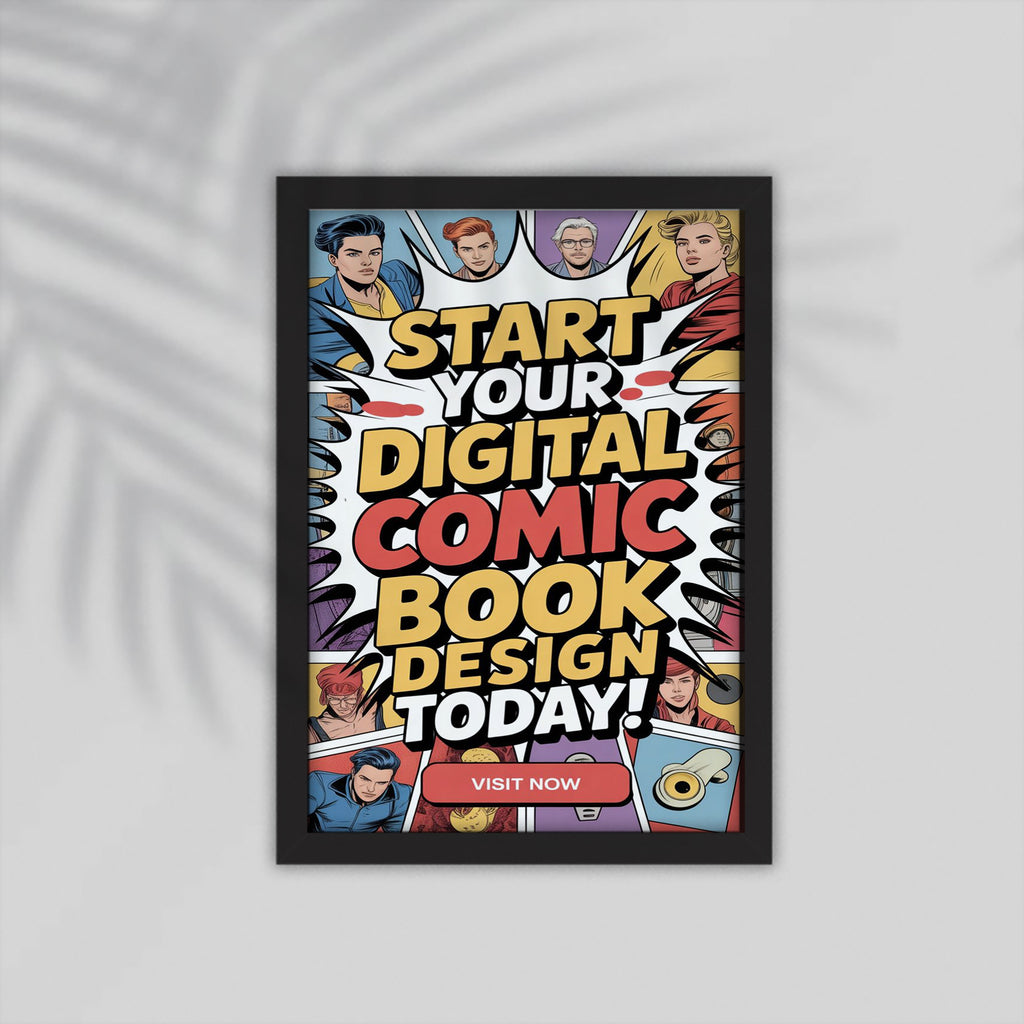 Start Comic Framed Poster