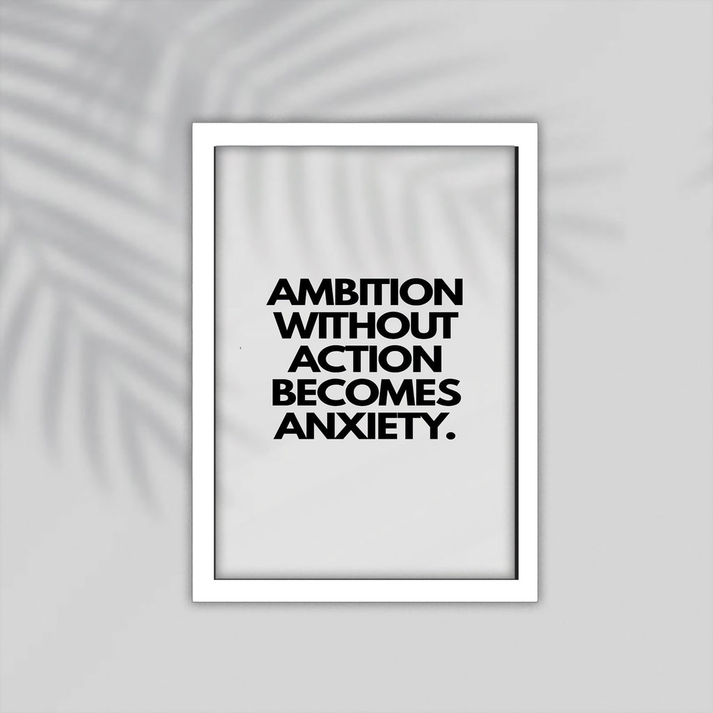 Ambitition English Framed Poster