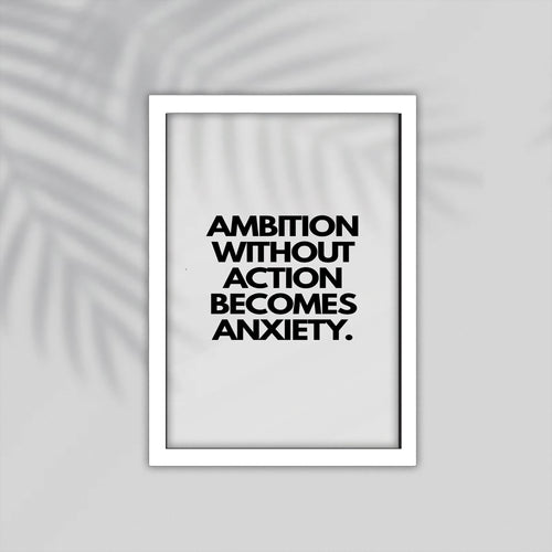 Ambitition English Framed Poster