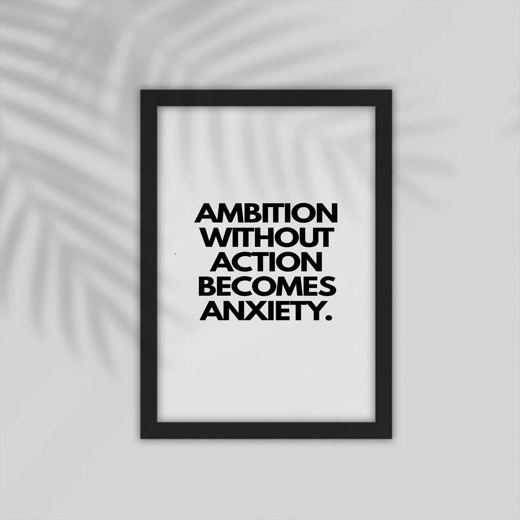 Ambitition English Framed Poster
