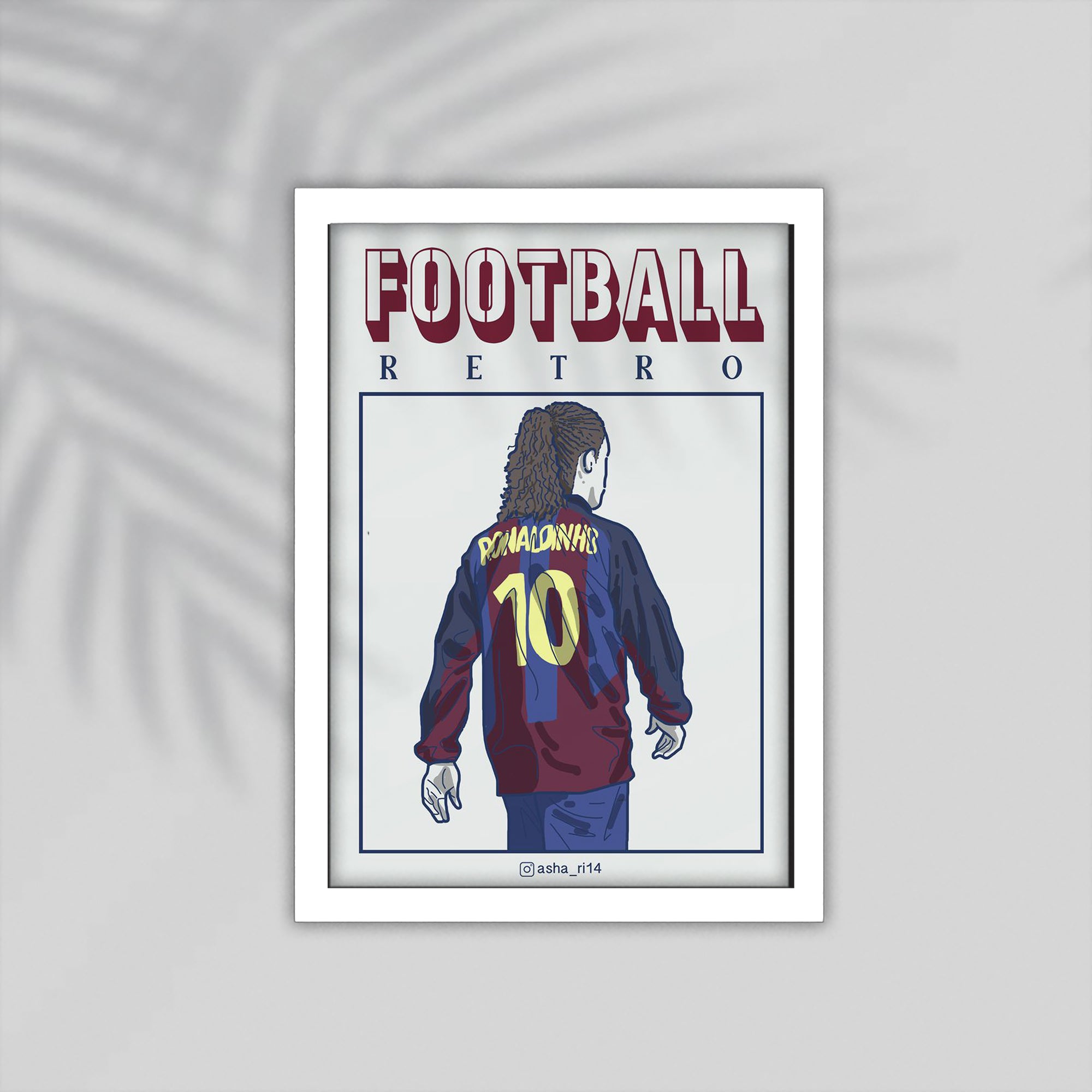 Ronaldino Football Framed Poster