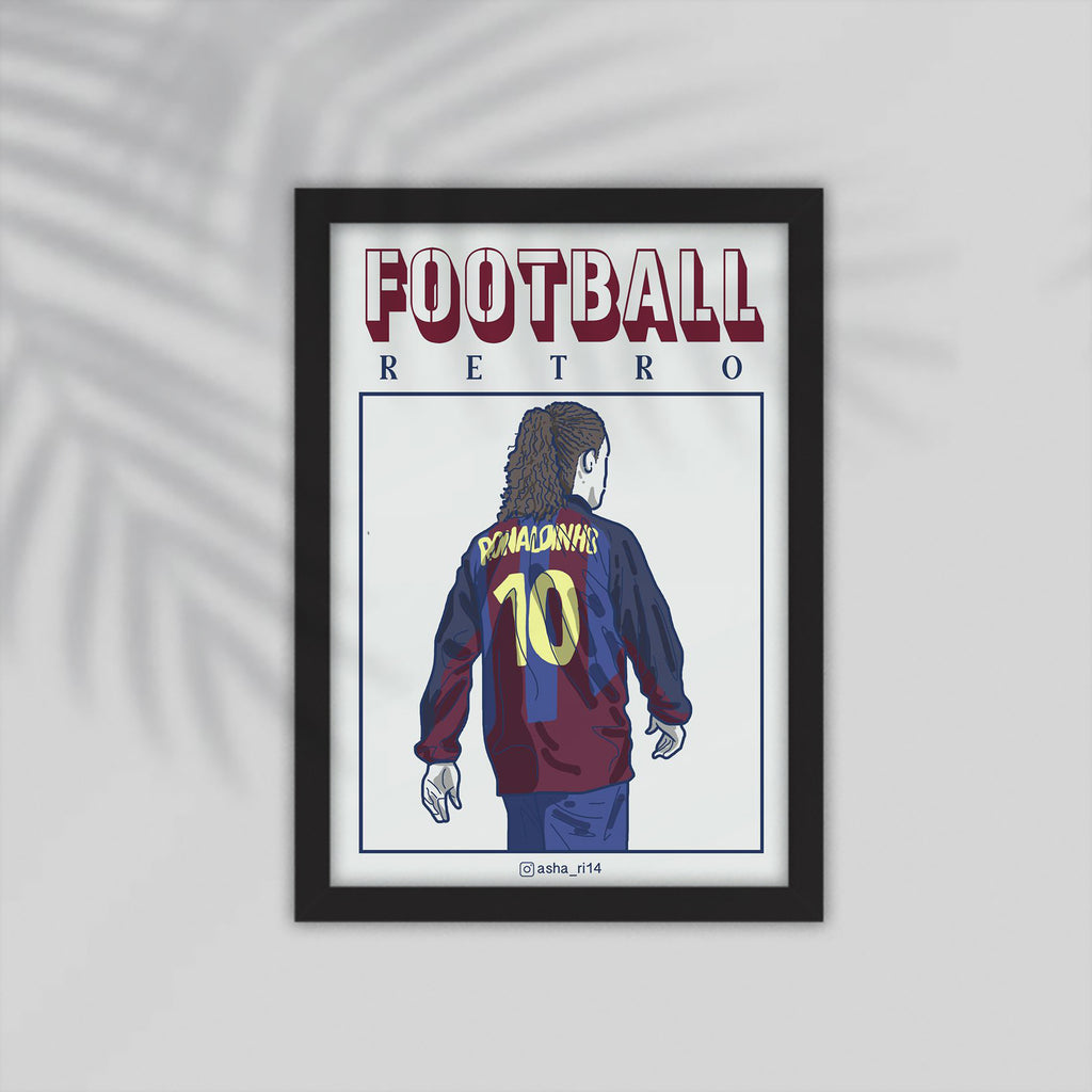 Ronaldino Football Framed Poster
